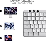 Logitech MX Mechanical Mini for Mac Keyboard Pale Gray Bluetooth USB-C UK Layout view 8