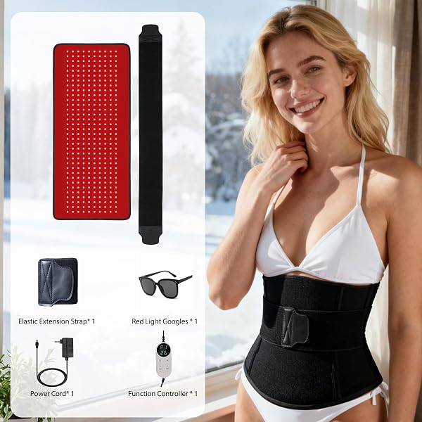 RED LIGHT THERAPY MAT FOR FULL BODY, 29″*12″ RED LIGHT THERAPY MAT WITH 340 LEDS AND CONTROLLER, 660NM&850NM NEAR INFRARED LIGHT THERAPY, 3IN1 LEDS LIGHT BLANKET FOR BACK WAIST BELLY JOINT MUSCLE