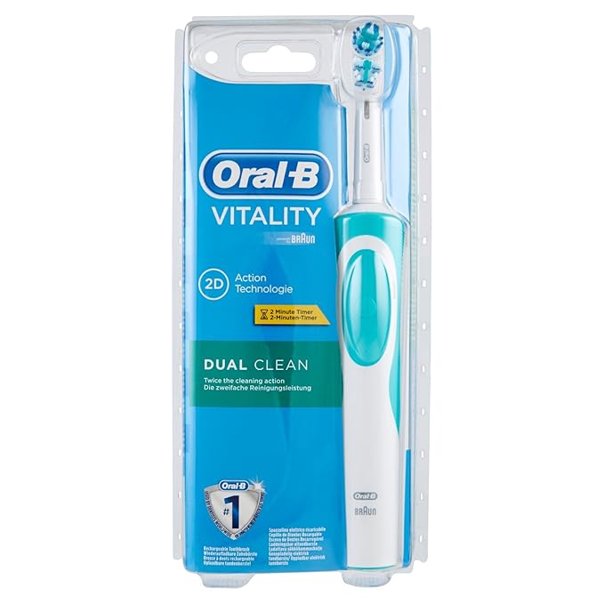 Braun Oralb vitality dual clean rechargeable electric toothbrush with