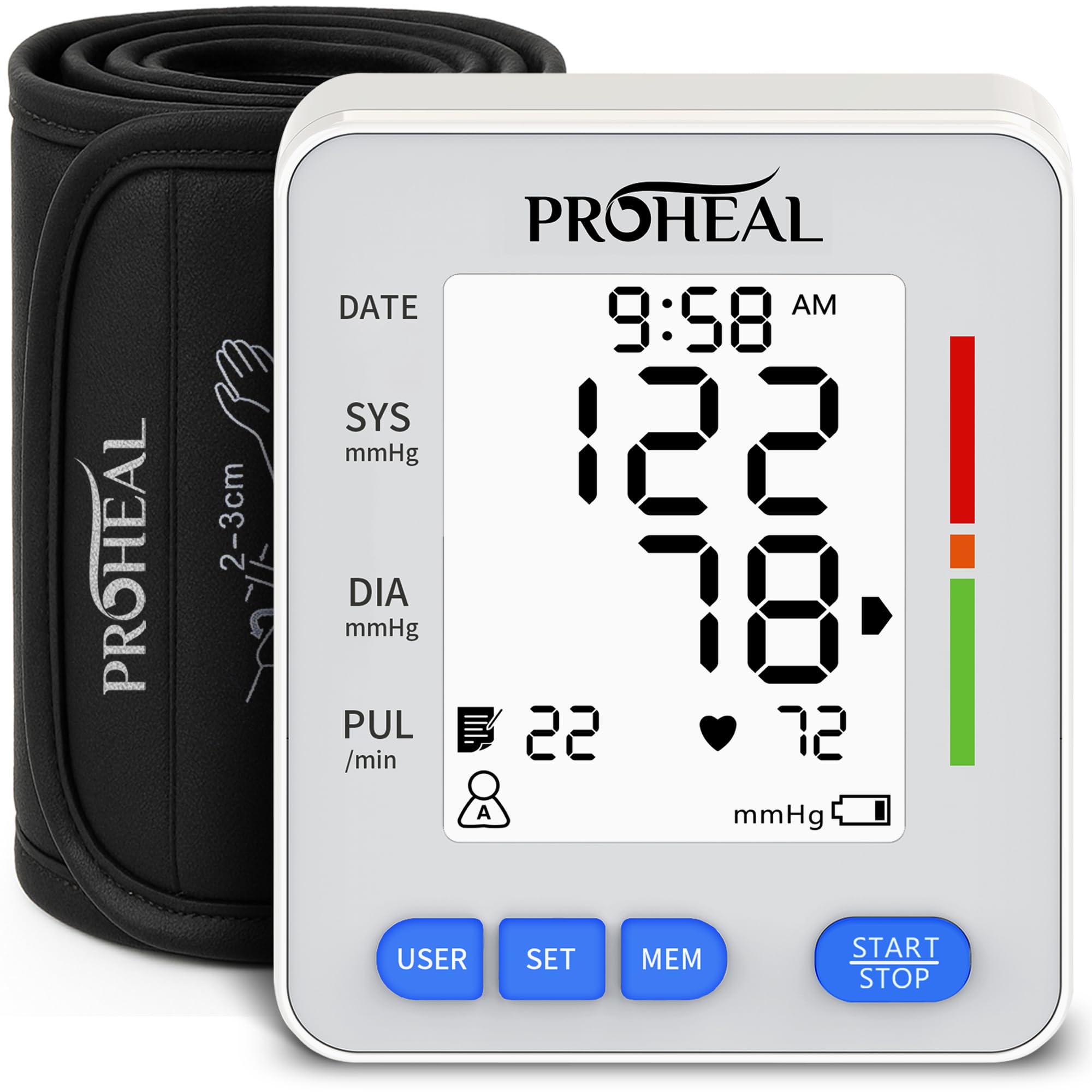 Photo 1 of Blood Pressure Monitor for Home Use with Large Upper Arm Cuff - Automatic Talking Pulse and BP Machine with 240 Memory Recalls for 3 Users - Carrying Bag and Batteries Included, Backlit Digital LCD