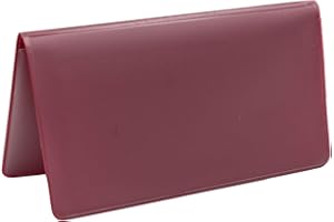 CAROUSELCHECKS Burgundy Vinyl Checkbook Cover, Top Tear Personal Vinyl Checkbook Cover