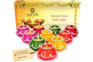 CRAFTSMAN SATVIK 10 Pc Set Matki Clay Diya Diwali Wax Filled Dia for Puja Pooja Traditional Handmade Terracotta Earthen Vilakku Oil Lamp Diyas Natural Mitti Welcome Deepawali Decoration Indian Gift Items