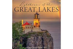 Lighthouses of the Great Lakes 2025 12" x 12" Wall Calendar
