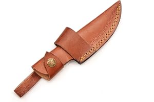 Hunting Hunts Handmade Genuine Cowhide Leather Knife Sheath - Horizontal Compact Carry Knife Belt Loop with Buckle - Heavy Duty Universal Knives Cover or Sleeves