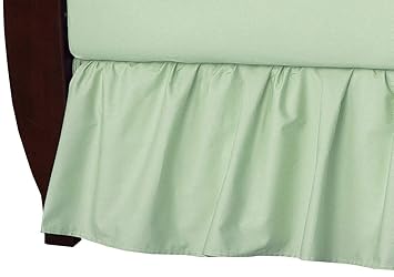 green crib skirt