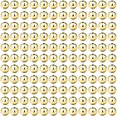200pcs Gold Smooth Round Spacer Beads - Gold Plated Brass, Tarnish Resistant, Seamless Loose Connector Beads for DIY Bracelet Jewelry Making (4mm/0.16 inch)