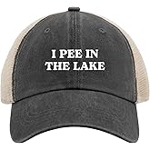 I Pee in The Lake Hat Funny Trucker Hats for Women Funny Baseball Hat Funny Gifts for Men