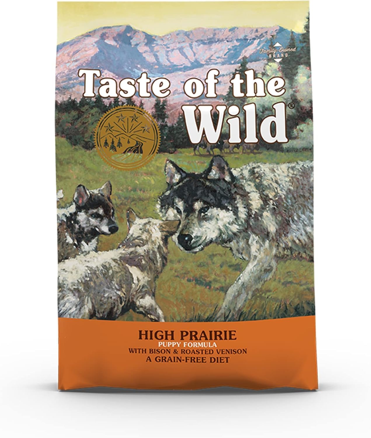 Taste of the Wild High Prairie Grain-Free Dry Dog Food, 12.2 kg (Pack of 1) – Roasted Venison & Bison, High-Protein Puppy Formula Dog Food Recipe for All Breeds