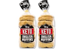 FRANZ BAKERY Franz Keto English Muffins - Low Net Carbs, Same Great Taste 2 Pack (2 x 12oz) with Keto Lifestyle Guide