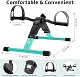 EVOLAND Pedal Exerciser Bike Mini Under Desk Arm Leg Workout with LCD view 2