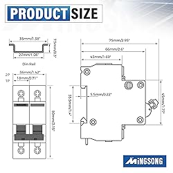 MINGSONG DC Solar Panels Disconnect Switch 20 Amp