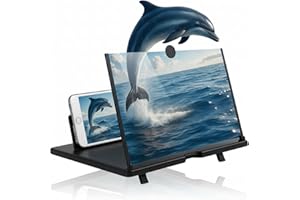 12-Inch Portable Phone Screen Magnifier | Foldable HD Mobile Screen Amplifier for Movies & Gaming | Universal Smartphone Comp