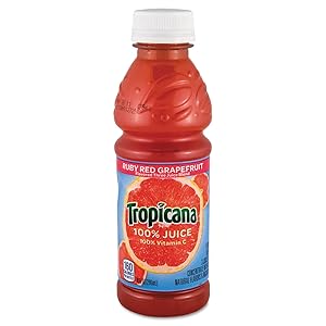 QUAKER Oats Company 57161 100% Juice, Ruby Red Grapefruit, 10oz Plastic Bottle, 24/Carton