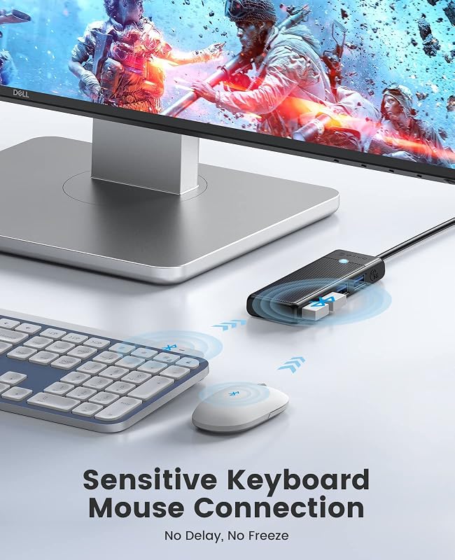 Hub USB 3.0, 4 Porte USB con Cavo Lungo 100 CM, Hub Dati Ultra Sottile Tipo A 5 Gbps, Adattatore Multiporta per MacBook, Mac Pro/Mini, Mobile HDD, Surface Pro, XPS, PS4/PS5, PC