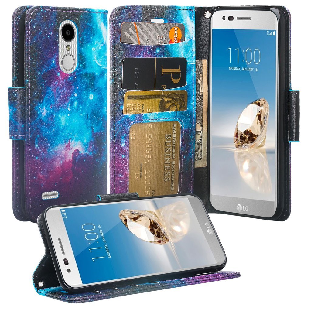 Best lg phoenix 2 wallet case galaxy print