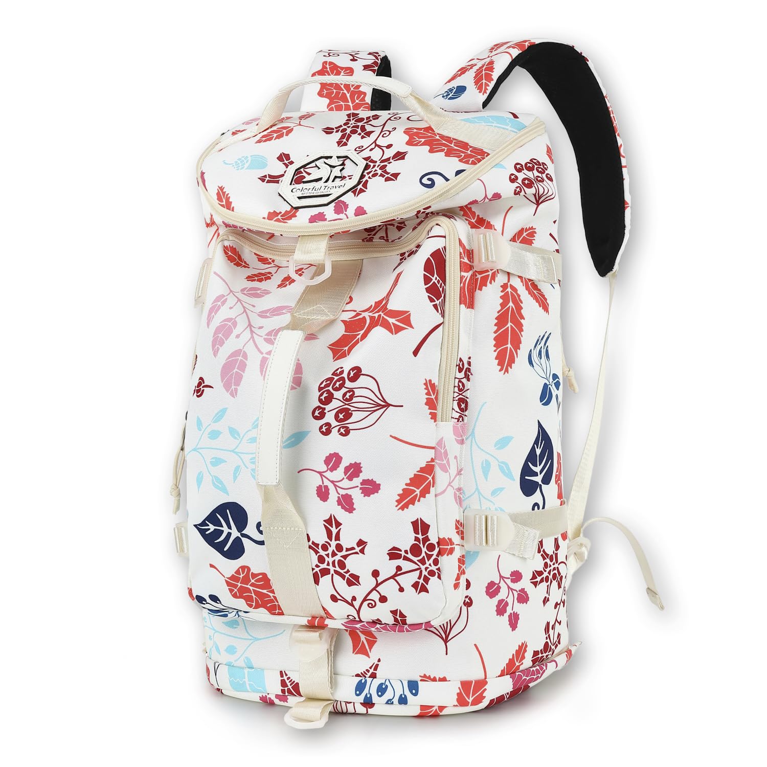 Photo 1 of (USED/FAIR) Kalesi Floral Gym Duffle Bag Backpack 4 ways for Women Waterproof with Shoes Compartment for travel Sport Hiking laptop Lightweight, XL
