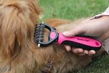 Maxpower Planet Pet Grooming Brush Double Sided Undercoat Rake Pink S view 3