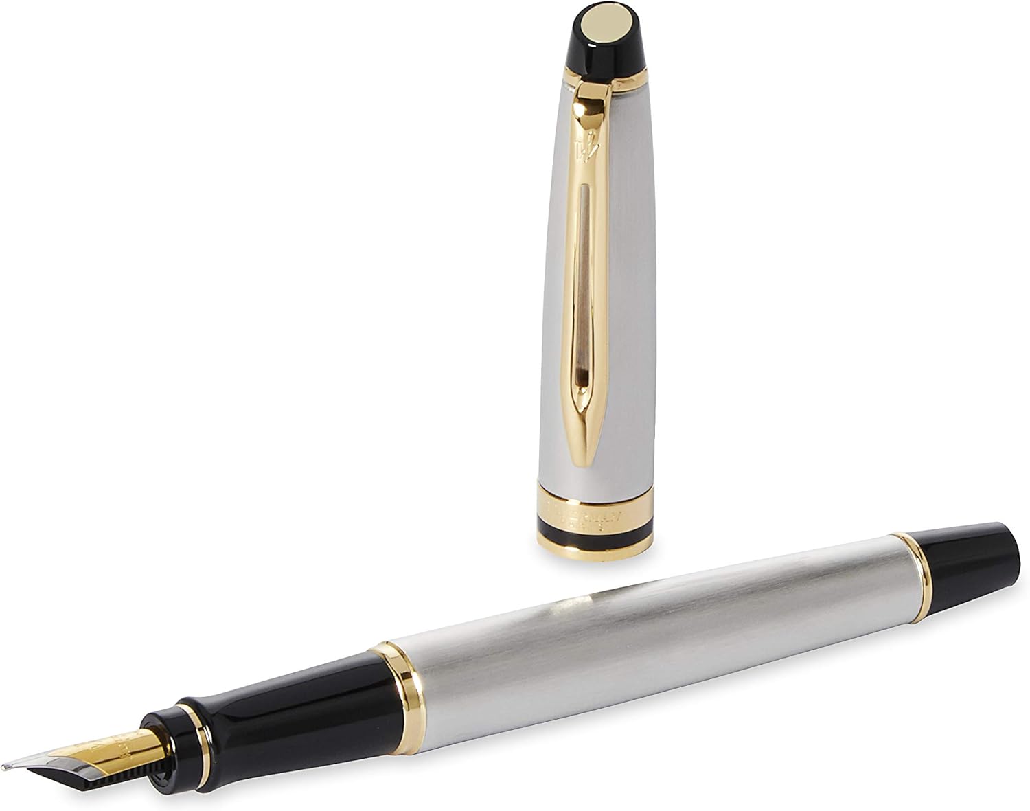 Waterman Expert Fountain Pen, Metal | Gold Trim, Medium Nib - Image 3