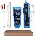 MOOCCI Cable Tracer Ethernet Network Cable Tester RJ45 RJ11 - Wire Toner Tracker CAT5 CAT6 Continuity Tester - Tone Generator and Probe Kit Telephone Line Finder Locator Detector Tool - Blue