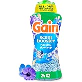 Gain In-Wash Laundry Scent Booster Beads Long-Lasting Fresh Scent Beads All Day Freshness and Odor Protection, Relaxing Dewdrop Scent, 24 oz (Packaging May Vary)