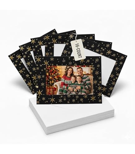 Amazon.com: Photographer's Edge Photo Insert Card, Merry Christmas Holiday  Cards, Pack of 10 With Envelopes for 4x6 Photos