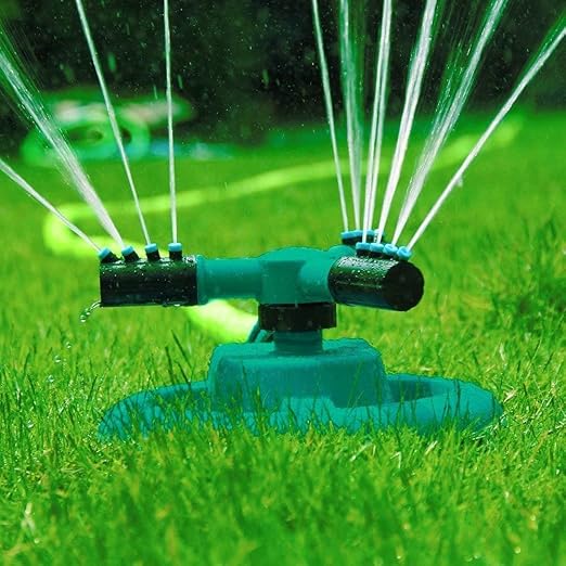 Irrigatore Oscillante Automatico Per Prato – 4 Modalità, 19 Fori, Base In Plastica E Tubo Alluminio, Per Giardino E Cortile