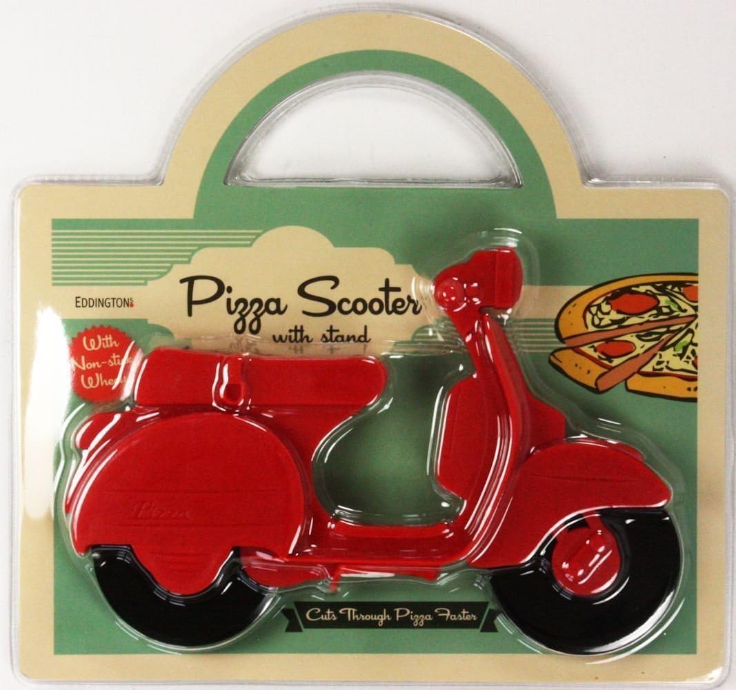 Eddingtons Red Lambretta Vespa Scooter Pizza Cutter - 730005
