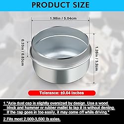Hitchvoyager 2PCS 1.98'' Trailer Axle Metal