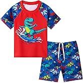 Toddler Boy Swimsuit Kids Swimsuit Boys Two Pieces Shark Swimsuit Toddler Rash Guard and Trunk