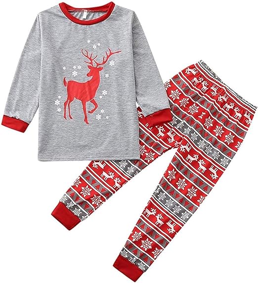 HAPPKING Christmas pyjamas, family pyjamas, outfits, reindeer, checked