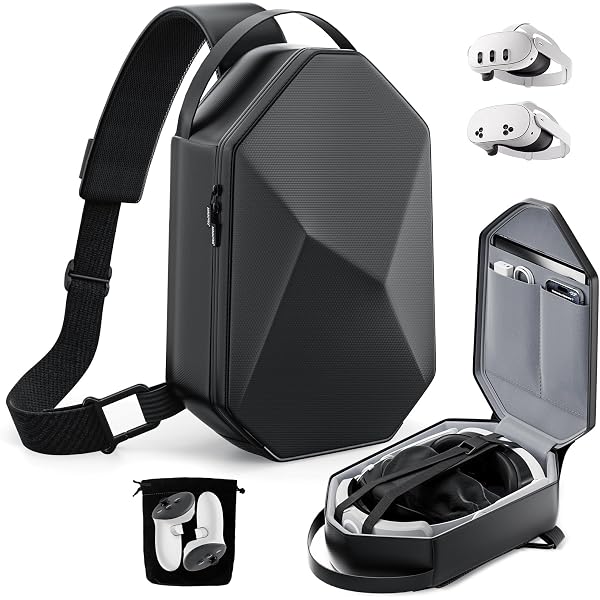 VR Headset Carrying Case Fits Meta Quest 3, PICO Accessories, Large...