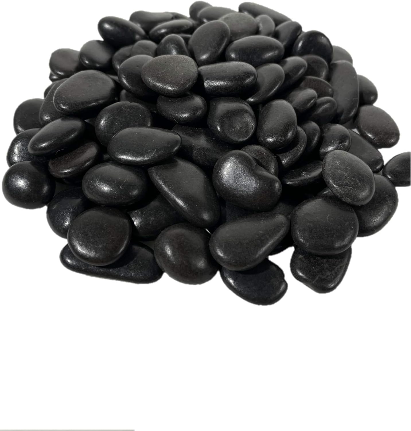 KAYSO INC 3/8" Gravel Size Polish River Rocks/Pebbles for Garden, Home Decoration, Plant Toppers, Vase Fillers and Walkways - 10 LBS (Black) : Garden & Outdoor