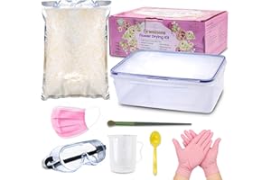 Wisesorb 5lbs Silica Gel Flower Drying Crystals, Silica Sand Flower Drying Desiccant Kit with Airtight Container, Gloves, Bru