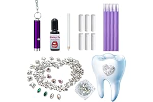 LIBITI Tooth Gem Kit，DIY Fashionable Jewelry Tooth Set，Tooth Gems Kit for Teeth，Shining Smile and Comfortable Tooth Gems for Starter for Beginner Purple
