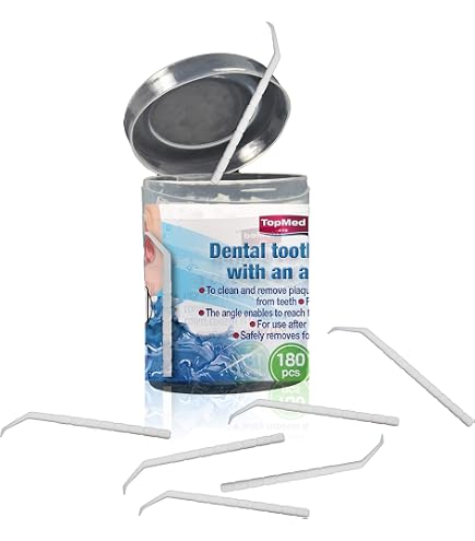 Hard Plaque Removal 300-Pack Curved Plastic Toothpicks - Household ...