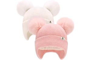 FURTALK Baby Toddler Winter Hat Pom Pom Beanie Girls Boys with Fleece Lined Kids Warm Cap