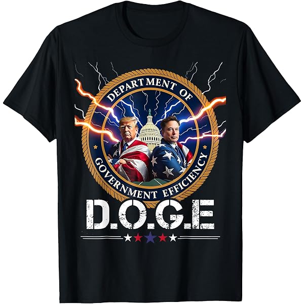 thumbnail image 2 of D.O.G.E. Government Efficiency - Elon Musk & Trump T-Shirt 2 of 9