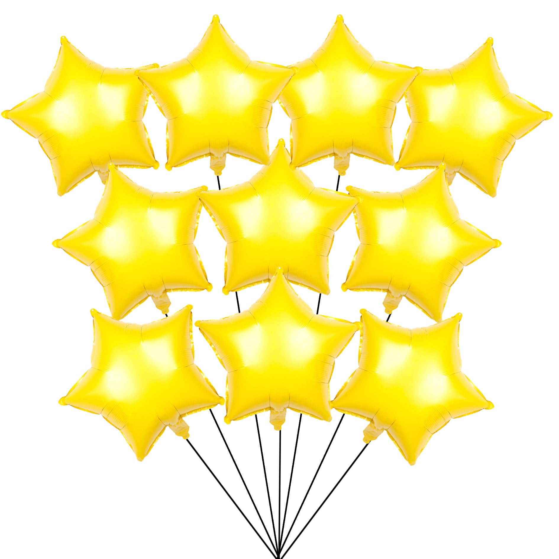 Photo 1 of 10PCS Yellow Balloons Party Decors Foil Balloon Star Helium Balloons for Wedding Birthday Party Supplies 18inch