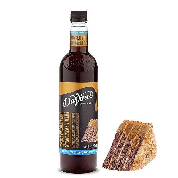 DAVINCI GOURMET SUGAR-FREE GERMAN CHOCOLATE CAKE SYRUP, 25.4 FLUID OUNCES (PACK OF 1)
