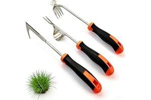 Suphan 2026 Weed Puller Tool, 3-Piece Garden Weeder Tool Set, Weed Remover Tool, 4-Tine Uprooting Puller & Crevice Weeder, Portable Weeding Artifact for Backyard, Vegetable Garden & Farm