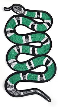 Amazon Co Jp アイロン接着パッチ 縫い付けパッチ グリーンスネークdiyストリートファッションスタイル装飾刺繍アイロンパッチdiyジャケット Tシャツ ジーンズ ハンドバッグ用 ホーム キッチン