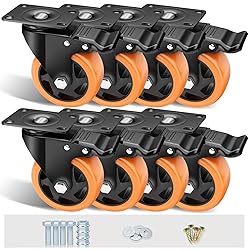 ASHGOOB 4" Caster Wheels Set of 8, Heavy Duty