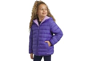 Lands' End Girls Reversible Faux Fur Lined Insulated Puffer Jacket