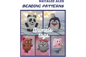 Beading Patterns: Amigurumi Cute 5 Animals Toys based on kinder eggs plus Video (Beading Patterns for toys)
