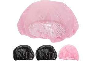 ARTIBETTER 4Pcs Mesh Hair Net Caps for Sleeping, Elastic Edge Bonnet Set for Women’S Night Hair Care and