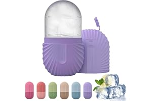 Ice Roller For Face And Eyes, Reusable Ice Face Roller, Cooling Silicone Ices Cube Rollers Massager, Massage Facial Ices Tray