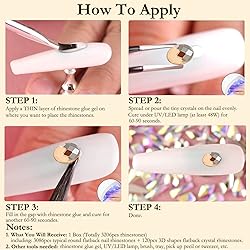 Dowarm 3200PCS Champagne Gold Nail Art