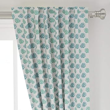 Nautical Curtain Panels Aqua Coastal Blue Curtains Window