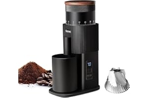 Coffee Grinder,Wirsh Portable Cordless Rechargeable Coffee Grinder Geimori T38 with Conical Burrs,3600mAh Batteries,Grind Settings for Espresso,Pour Over,French Press,Camping,Travel&Home Use