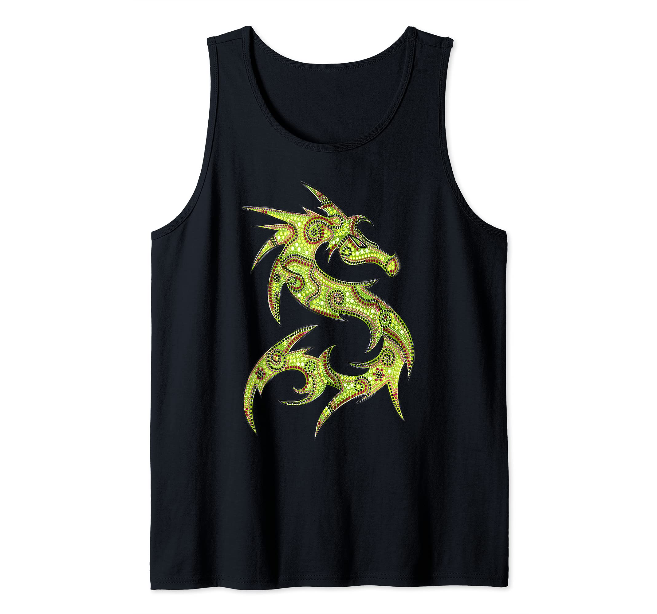 FANTASY DRAGON - dot painting art 4 - Fan Fun Tank Top